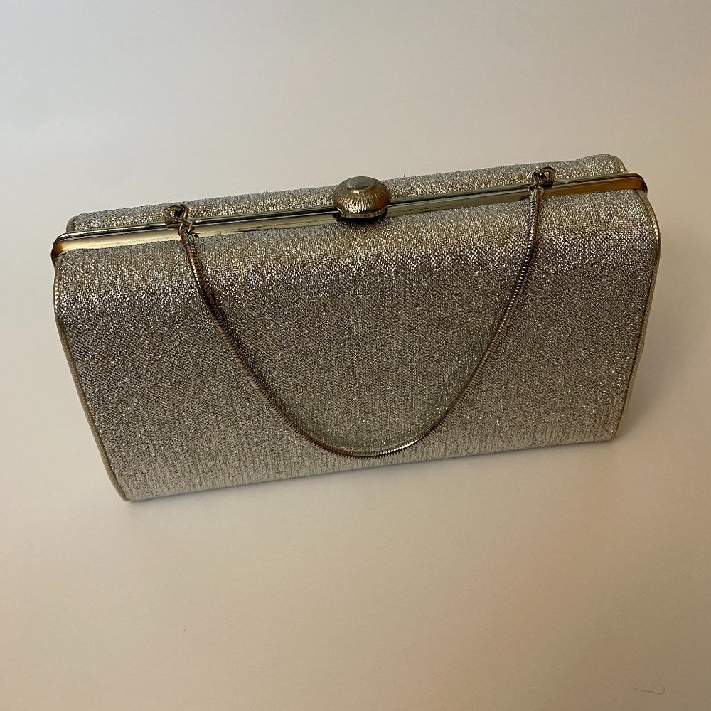Vintage Metallic Clutch / Handbag - 1960s/70s